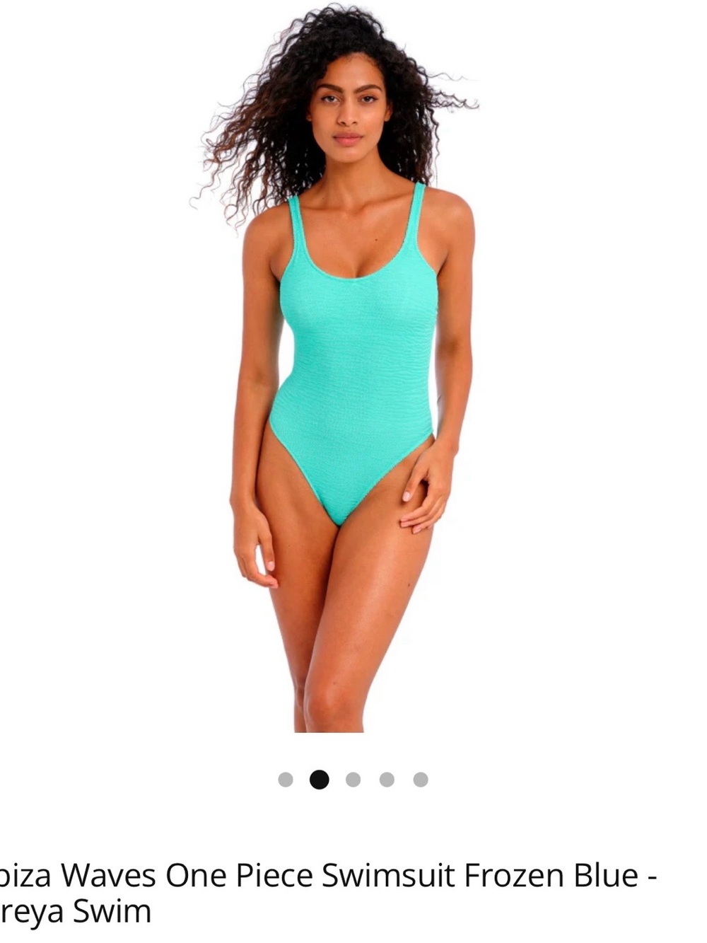 Textured One-Piece Swimsuit in Turquoise
